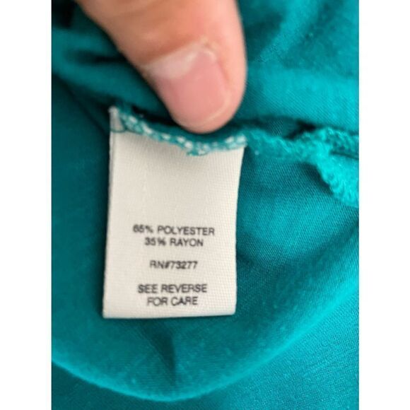 Mudd teal w/gold elephant graphic long sleeve top 16 - Picture 3 of 4